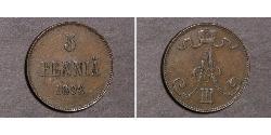 5 Penny Granducato di Finlandia (1809 - 1917)  Alessandro III (1845 -1894)
