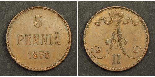 5 Penny Granducato di Finlandia (1809 - 1917)  Alessandro II (1818-1881)
