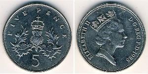 5 Penny Regno Unito (1922-)  