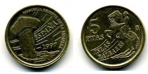 5 Peseta Kingdom of Spain (1976 - ) Bronze/Aluminium Juan Carlos I of Spain (1938 - )