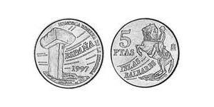5 Peseta Reino de España (1976 - ) Bronze/Aluminium Juan Carlos I (1938 - )