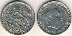 5 Peseta Espagne franquiste (1936 - 1975) Cuivre/Nickel 