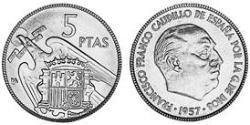 5 Peseta Royaume d’Espagne (1976 - ) Cuivre/Nickel Juan Carlos I (1938 - )