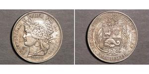 5 Peseta Perú Plata 