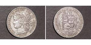 5 Peseta Peru Silber 
