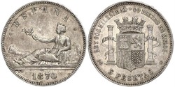 5 Peseta 西班牙第一共和國 (1873 - 1874) 銀 