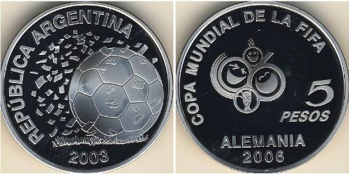 5 Peso Argentinien (1861 - ) Argent 