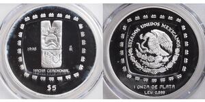 5 Peso Mexique Argent 