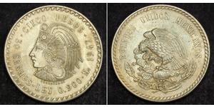 5 Peso Mexique Argent 