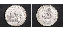 5 Peso Second Federal Republic of Mexico (1846 - 1863) Argent Miguel Hidalgo