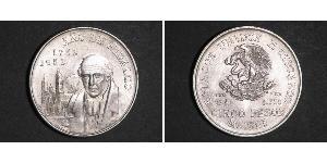 5 Peso Second Federal Republic of Mexico (1846 - 1863) Argent Miguel Hidalgo