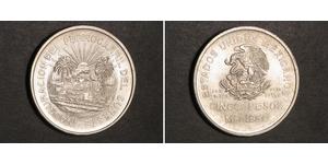 5 Peso Messico Argento 