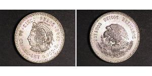 5 Peso Messico Argento 