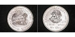 5 Peso Messico Argento 