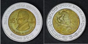 5 Peso Messico (1867 - ) Bimetal 