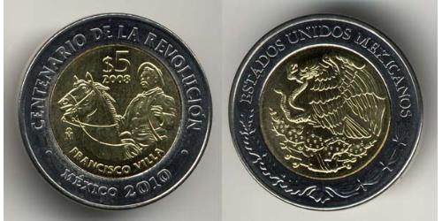5 Peso Messico (1867 - ) Bimetal 