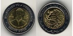 5 Peso United Mexican States (1867 - ) Bimetal 