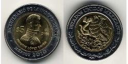 5 Peso United Mexican States (1867 - ) Bimetal 