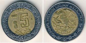 5 Peso United Mexican States (1867 - ) Bimetal 