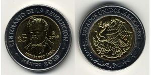 5 Peso United Mexican States (1867 - ) Bimetal 