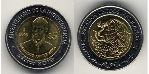 5 Peso United Mexican States (1867 - ) Bimetal 