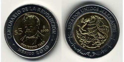 5 Peso United Mexican States (1867 - ) Bimetal 