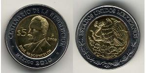 5 Peso 墨西哥 Bimetal 
