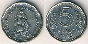 5 Peso Argentinien (1861 - ) Cuivre/Nickel 