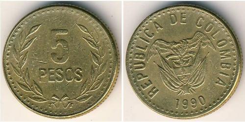 5 Peso Republique de Colombie (1886 - ) Cuivre/Nickel 