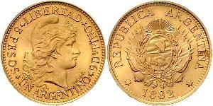 5 Peso Argentine Republic (1861 - ) Gold 