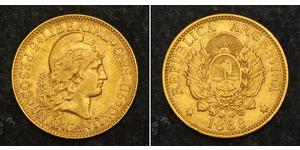 5 Peso Argentine Republic (1861 - ) Gold 