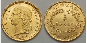 5 Peso Kingdom of Spain (1814 - 1873) Gold 