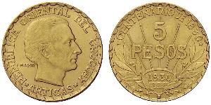 5 Peso Uruguay (1825 - ) Gold José Gervasio Artigas