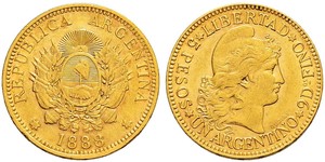 5 Peso Argentinien (1861 - ) Or 