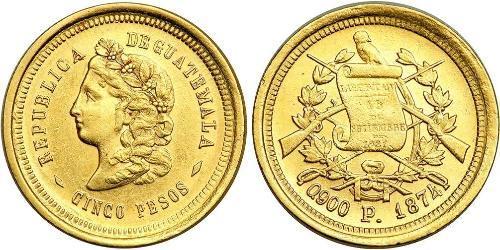 5 Peso Guatemala Or 