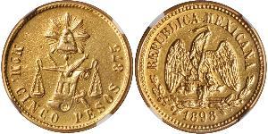 5 Peso Mexique (1867 - ) Or 