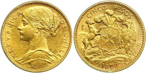 5 Peso Cile Oro 
