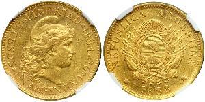 5 Peso República Argentina (1861 - ) Oro 