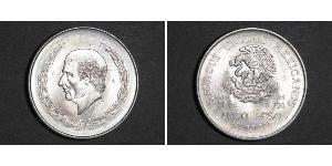 5 Peso Estados Unidos Mexicanos (1846 - 1863) Plata Miguel Hidalgo