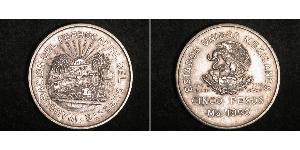 5 Peso México Plata 