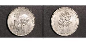 5 Peso Second Federal Republic of Mexico (1846 - 1863) Silber Miguel Hidalgo