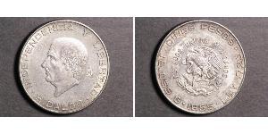 5 Peso Second Federal Republic of Mexico (1846 - 1863) Silber Miguel Hidalgo