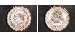 5 Peso Second Federal Republic of Mexico (1846 - 1863) Silber Miguel Hidalgo