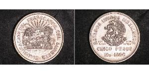 5 Peso Mexico Silver 
