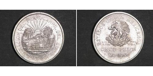 5 Peso Mexico Silver 