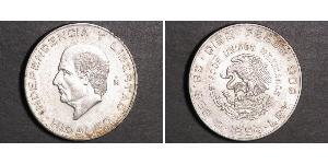5 Peso Second Federal Republic of Mexico (1846 - 1863) Silver Miguel Hidalgo
