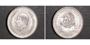 5 Peso Second Federal Republic of Mexico (1846 - 1863) Silver Miguel Hidalgo