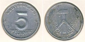 5 Pfennig Deutsche Demokratische Republik (1949-1990) Aluminium 