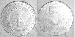5 Pfennig German Democratic Republic (1949-1990) Aluminium 