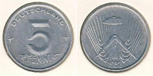 5 Pfennig République démocratique allemande (1949-1990) Aluminium 